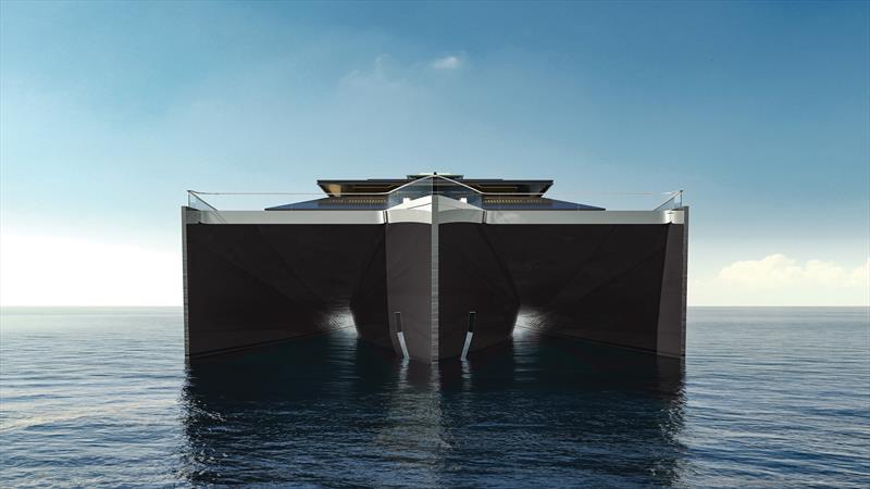 FUSION - 118m trimaran superyacht concept - photo © Sinot Yacht Architecture & Design