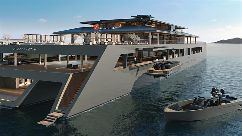 FUSION - 118m trimaran superyacht concept - photo © Sinot Yacht Architecture & Design
