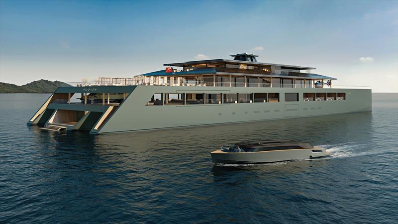 FUSION - 118m trimaran superyacht concept - photo © Sinot Yacht Architecture & Design