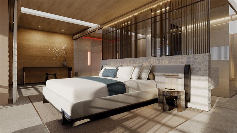 FUSION - 118m trimaran superyacht concept - VIP Bed - photo © Sinot Yacht Architecture & Design