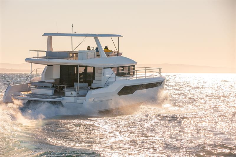 Leopard 53 Powercat under way - photo © Leopard Catamarans