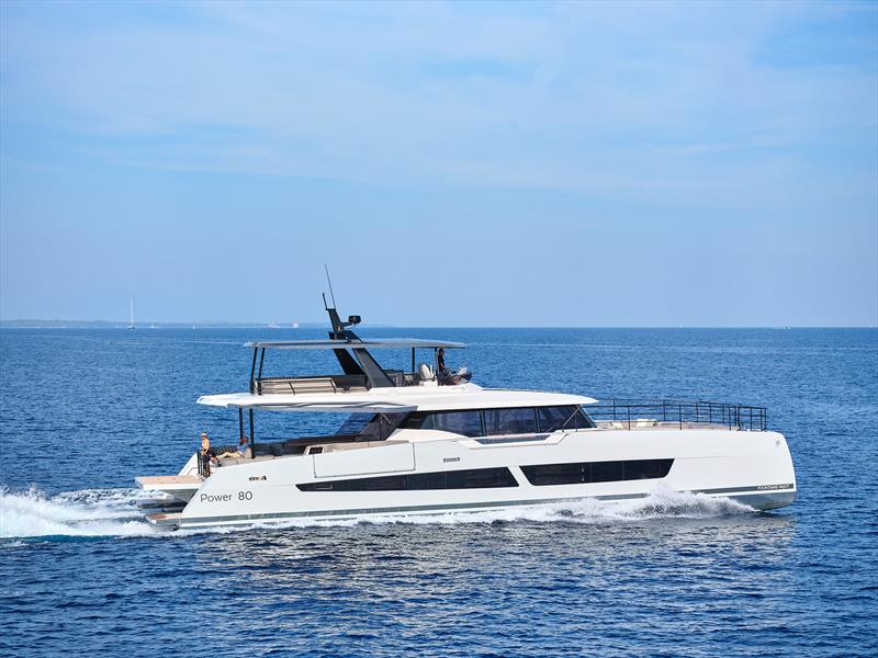 Power 80 photo copyright Nicolas Claris taken at  and featuring the Power Cat class