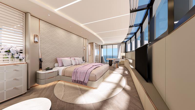 CLC115 - owner suite photo copyright CL Yachts taken at  and featuring the Power Cat class