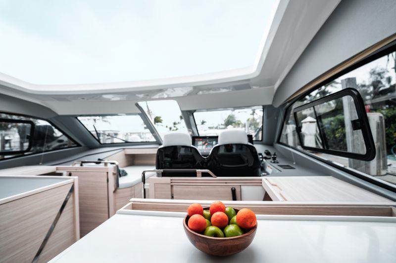 42 Coupe Interior photo copyright Aquila Power Catamarans taken at  and featuring the Power Cat class