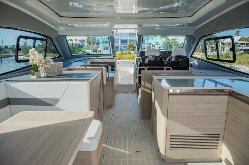 42 Coupe Interior photo copyright Aquila Power Catamarans taken at  and featuring the Power Cat class