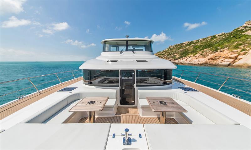 Expansive foredeck of the GranOcean W60 - photo © GranOcean