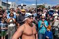 Jono Ridler with fans after completing his 1367km swim - Wellington - April 4, 2026 &copy; Joshua Mccormack/LiveOcean