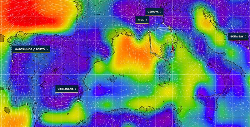 Race location - Leg 4 - The Ocean Race Europe 2025 - Day 3 - 0100hrs - September 2, 2025 photo copyright Predictwind taken at Circolo della Vela Sicilia and featuring the  class