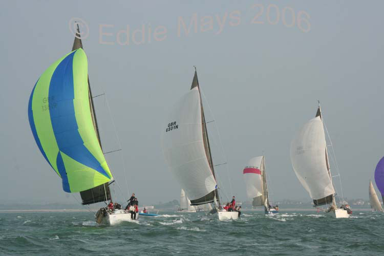 The Prima 38s race in the Autumn Championships during week 2 of the Garmin Hamble Winter Series photo copyright Eddie Mays taken at Hamble River Sailing Club and featuring the Prima 38 class