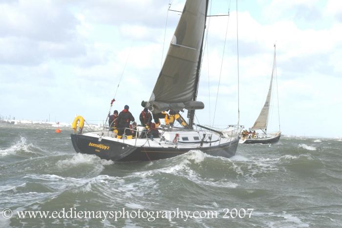 Racing abandoned at Warsash Spring Series week 2 photo copyright Eddie Mays taken at Warsash Sailing Club and featuring the Prima 38 class