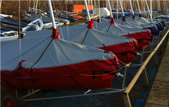 Rain and Sun Overboom Covers for Team Racing Fleets