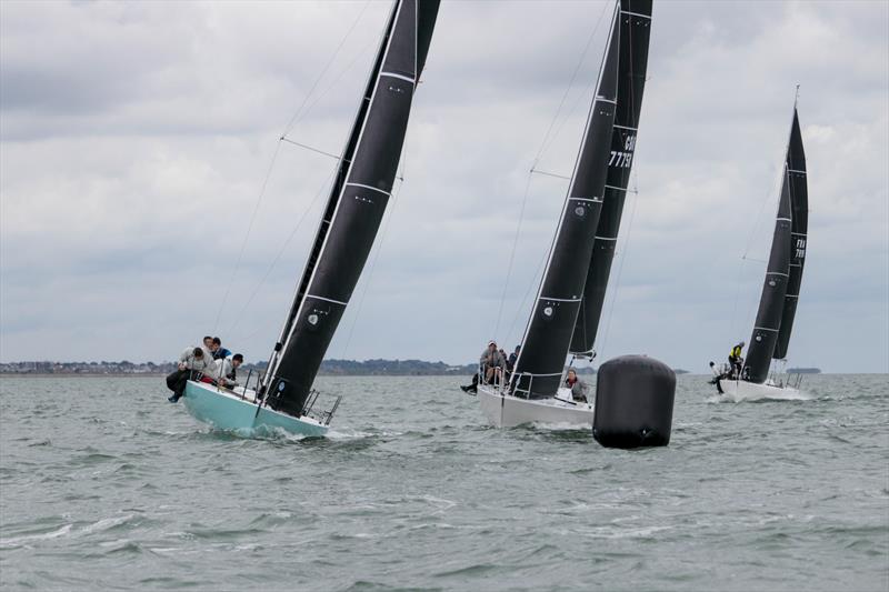 Sam Laidlaw's BLT leads the fleet on day 1 at the Quarter Ton Cup photo copyright Waterline Media taken at  and featuring the Quarter Tonner class