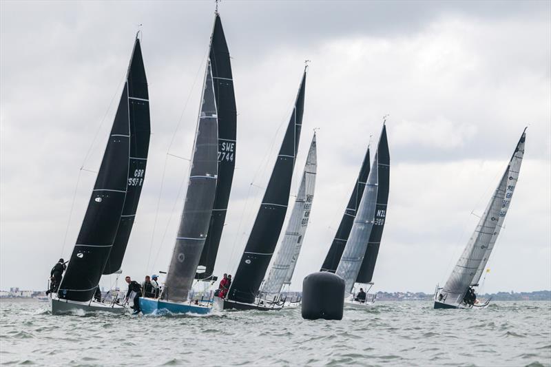 Close racing on day 1 of the Quarter Ton Cup photo copyright Waterline Media taken at  and featuring the Quarter Tonner class