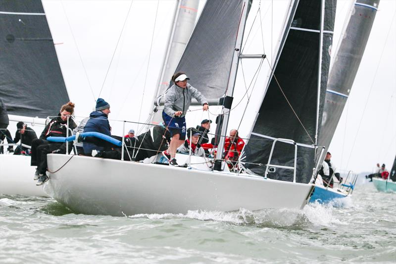 Louise Morton's Bullet is second after the first day of racing at the Quarter Ton Cup photo copyright Waterline Media taken at  and featuring the Quarter Tonner class