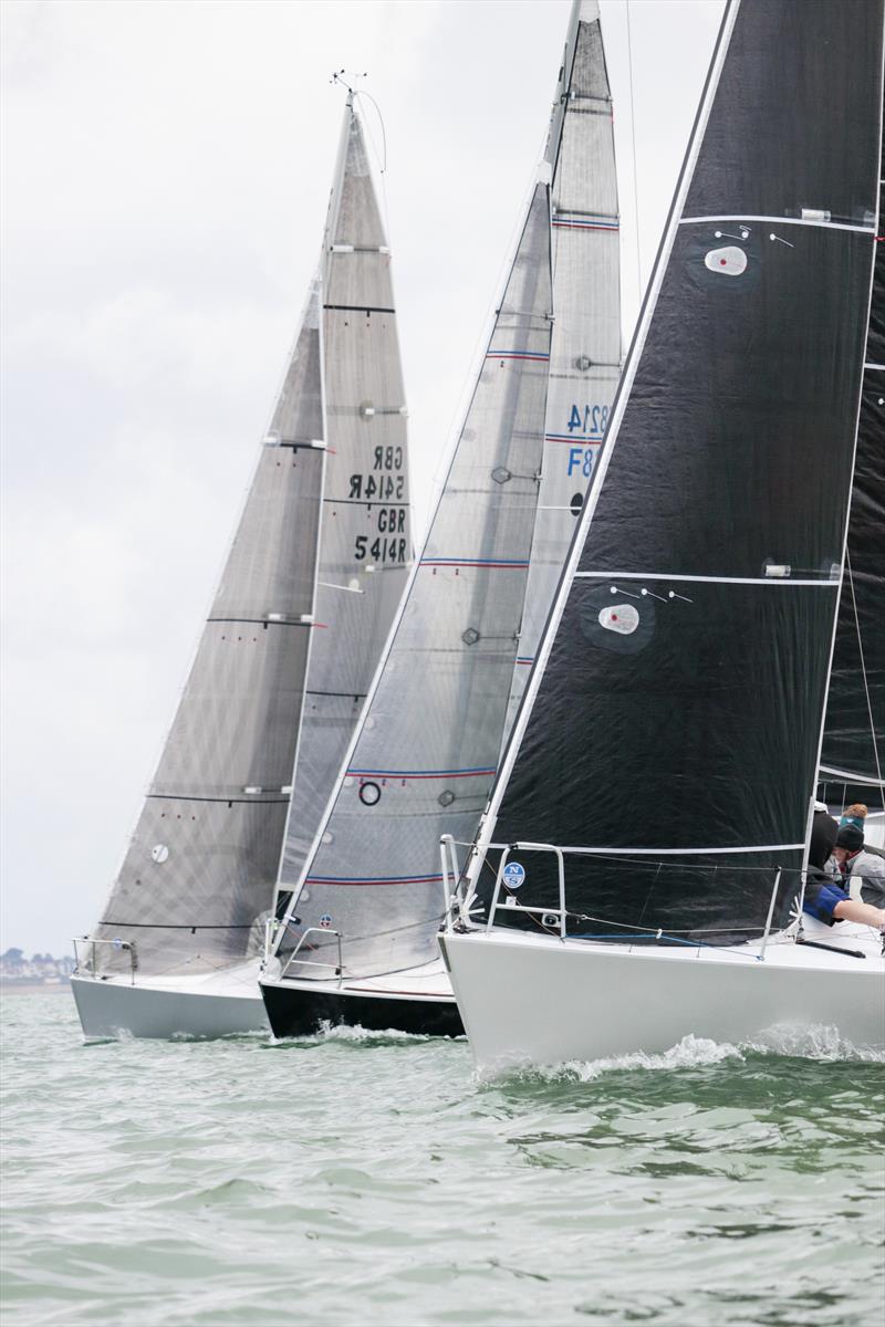 The fleet line up for a race start on day 1 of the Quarter Ton Cup photo copyright Waterline Media taken at  and featuring the Quarter Tonner class