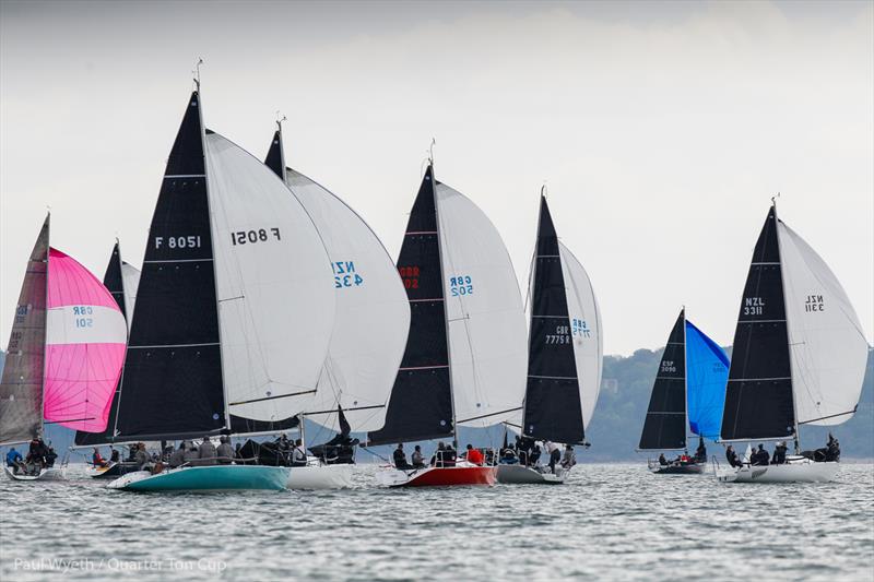 2021 Quarter Ton Cup day 1 photo copyright Paul Wyeth / www.pwpictures.com taken at Royal Yacht Squadron and featuring the Quarter Tonner class