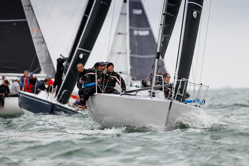 2021 Quarter Ton Cup day 1 photo copyright Paul Wyeth / www.pwpictures.com taken at Royal Yacht Squadron and featuring the Quarter Tonner class