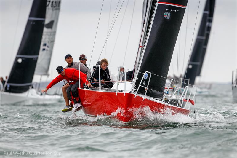 2021 Quarter Ton Cup day 1 photo copyright Paul Wyeth / www.pwpictures.com taken at Royal Yacht Squadron and featuring the Quarter Tonner class