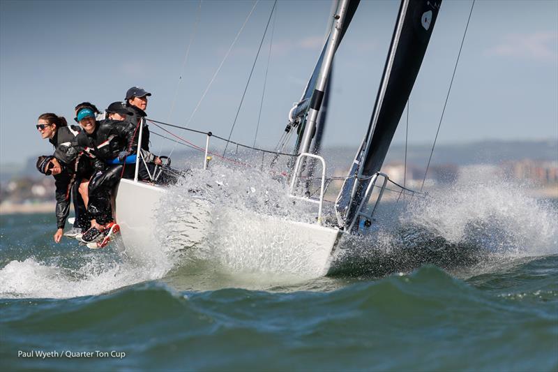 Bullet, GBR 7775R, on day 2 of the 2021 Quarter Ton Cup photo copyright Paul Wyeth / www.pwpictures.com taken at Royal Yacht Squadron and featuring the Quarter Tonner class