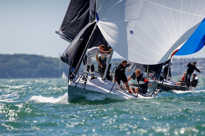 Innuendo, GBR 7557, on day 2 of the 2021 Quarter Ton Cup photo copyright Paul Wyeth / www.pwpictures.com taken at Royal Yacht Squadron and featuring the Quarter Tonner class