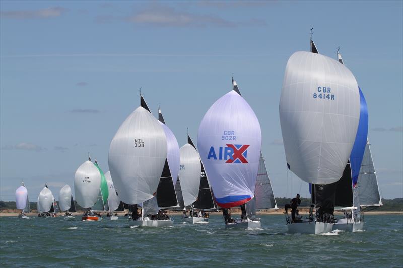 The spectacular sight of the Quarter Ton Cup fleet photo copyright Fiona Brown taken at  and featuring the Quarter Tonner class