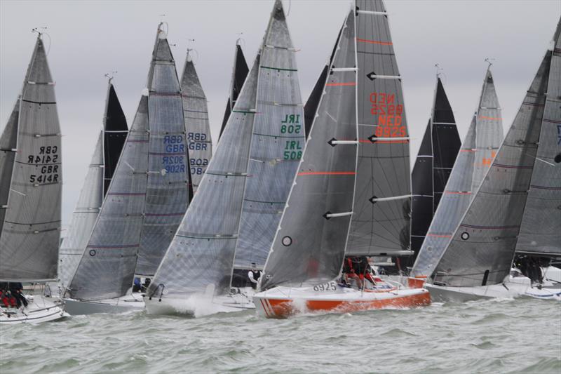 Close competition at the Quarter Ton Cup photo copyright Fiona Brown taken at  and featuring the Quarter Tonner class