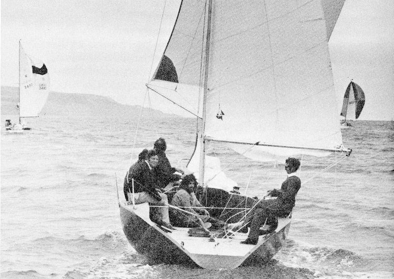 'Odd Job' racing out in the Solent with what would today be described as a 'hot shot' crew - photo © Jack Knights