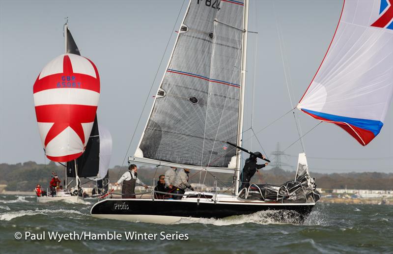 Protis, Quarter Tonner, during HYS Hamble Winter Series Race Week 5 photo copyright Paul Wyeth / www.pwpictures.com taken at Hamble River Sailing Club and featuring the Quarter Tonner class