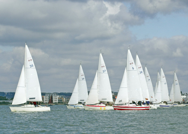 The R19 Nationals are sailed in Poole Harbour photo copyright Mike Millard taken at Poole Yacht Club and featuring the R19 class