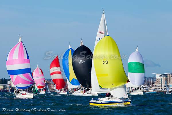 Poole Charity Pursuit Race photo copyright David Harding / www.sailingscenes.com taken at Poole Yacht Club and featuring the R19 class