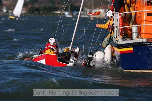 Lively goings-on in the Poole Winter Series photo copyright David Harding / www.sailingscenes.co.uk taken at Poole Yacht Club and featuring the R19 class