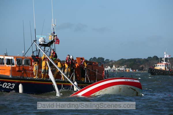 Lively goings-on in the Poole Winter Series photo copyright David Harding / www.sailingscenes.co.uk taken at Poole Yacht Club and featuring the R19 class