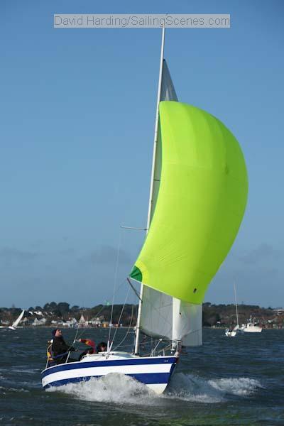 Lively goings-on in the Poole Winter Series photo copyright David Harding / www.sailingscenes.co.uk taken at Poole Yacht Club and featuring the R19 class