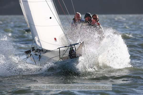 Lively goings-on in the Poole Winter Series photo copyright David Harding / www.sailingscenes.co.uk taken at Poole Yacht Club and featuring the R19 class