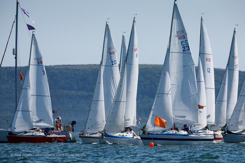 R19 Start on Sunday at the International Paint Poole Regatta 2026 photo copyright Paul Wyeth / www.pwpictures.com taken at Parkstone Yacht Club and featuring the R19 class
