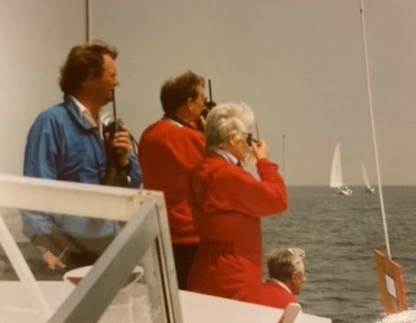 Tony Blachford (left) running another event for the Royal Lymington YC photo copyright Blachford Family taken at Royal Lymington Yacht Club and featuring the Race Committee class