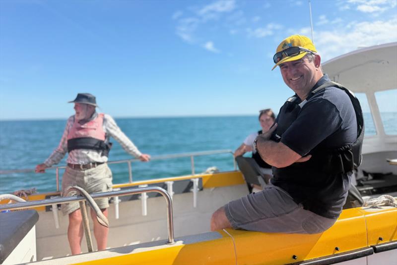 SSC Committe Boat watching over the fleet - Silver Tiller at Shoreham - photo © Rob Rattray