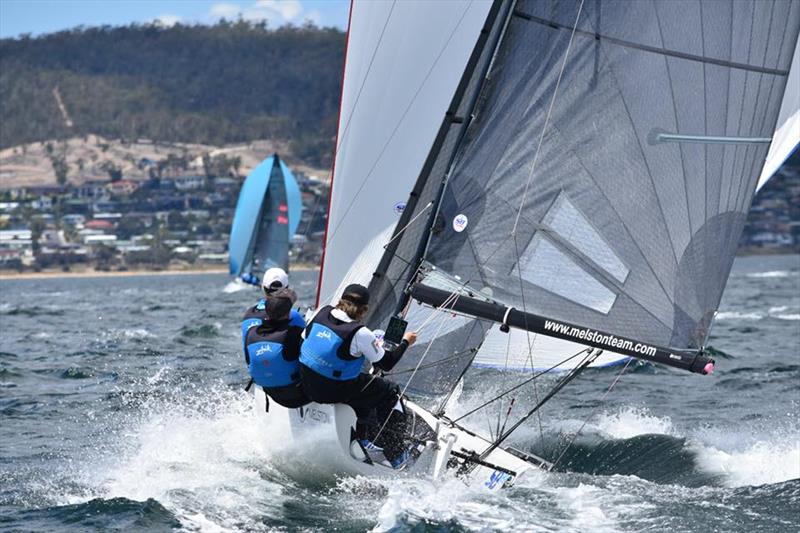 racegeek D10 in use during the SB20 Worlds 2018 in Tasmania photo copyright racegeek taken at  and featuring the  class