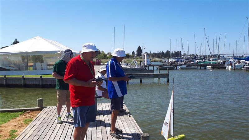 Radio yacht sailors on the wharf at Goolwa Regatta Yacht Club - Radio-Controlled Yacht Regatta 2019 - photo © Louise Edwards