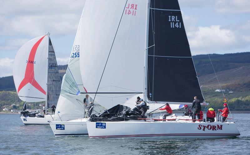 Storm at the Pelle P Kip Regatta photo copyright Marc Turner taken at Royal Western Yacht Club, Scotland and featuring the RC35 class