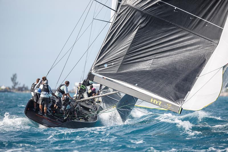 Team Aqua in the big breeze on day 1 of the RC44 Bermuda Cup - photo © NicoMartinez / MartinezStudio