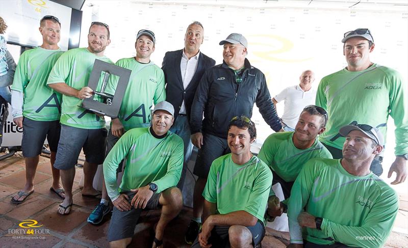 Winners of the RC44 Sotogrande Cup Team Aqua and Juan Carlos Ruiz Boix - Mayor of San Roque - photo © www.MartinezStudio.es