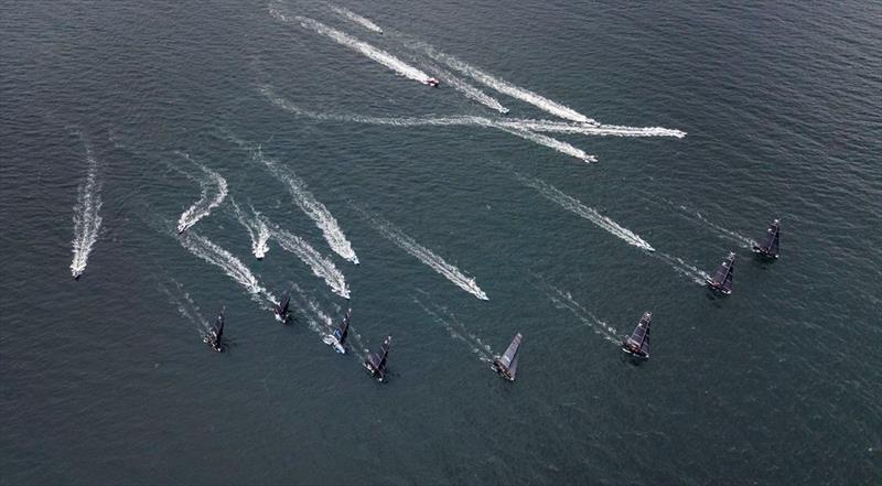 Holding your lane out of the start is critical in RC44 racing -  day 3 of the RC44 Marstrand World Championship - photo © Pedro Martinez / Martinez Studio