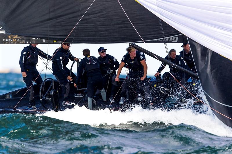 Artemis Racing Youth surfing downwind at high speed during the RC44 Marstrand World Championship photo copyright Pedro Martinez / Martinez Studio taken at  and featuring the RC44 class