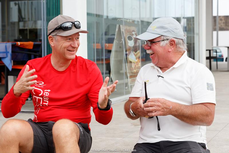 Team CEEREF's owner Igor Lah and Principal Race Officer Peter 'Luigi' Reggio on day 3 of the RC44 Calero Marinas Cup - photo © Martinez Studio / RC44 Class