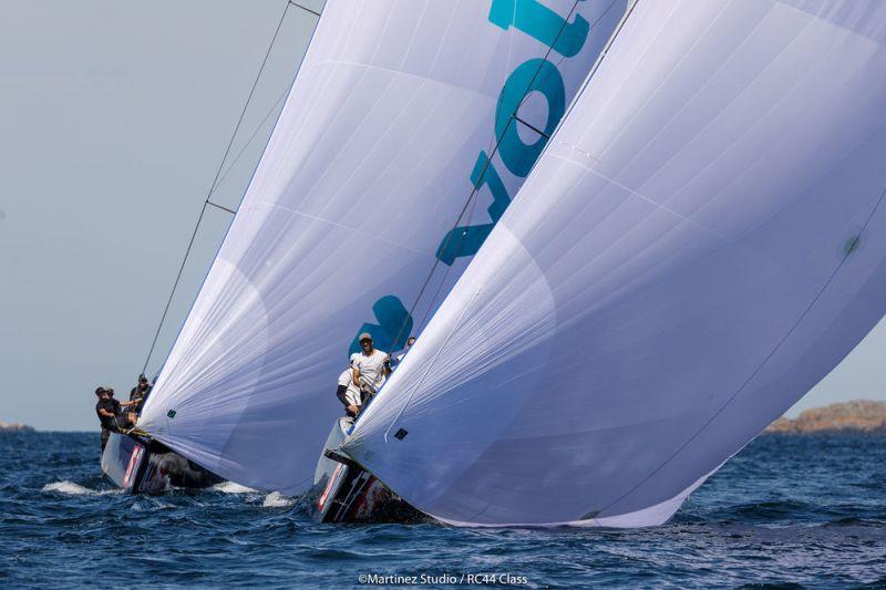 Aleph Racing leads Team Nika on the run photo copyright MartinezStudio.es taken at  and featuring the RC44 class