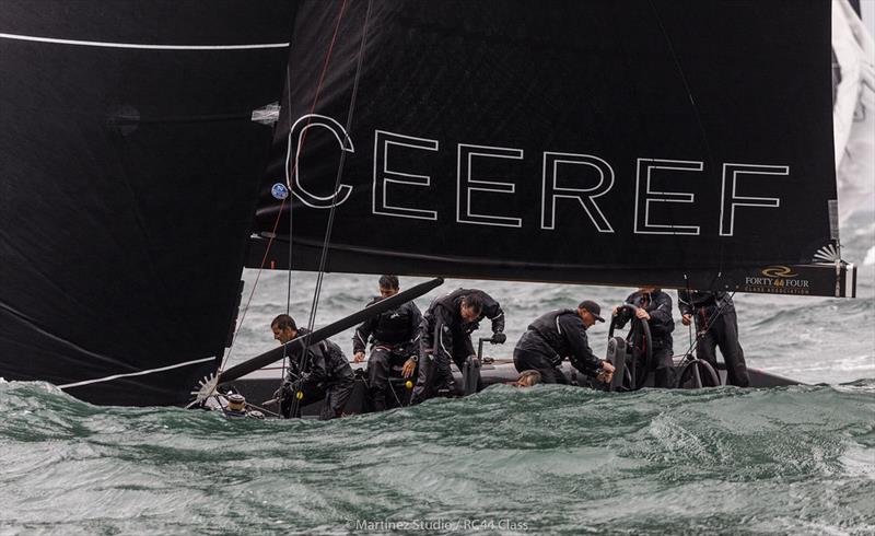 Wet ride for Team CEEREF's crew on day 3 of the RC44 Cascais Cup - photo © Nico Martinez / www.MartinezStudio.es