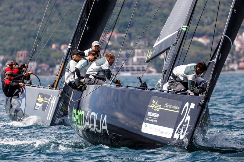 Team Aqua for top scoring boat today photo copyright Martinez Studio / RC44 Class taken at Porto Montenegro Yacht Club and featuring the RC44 class