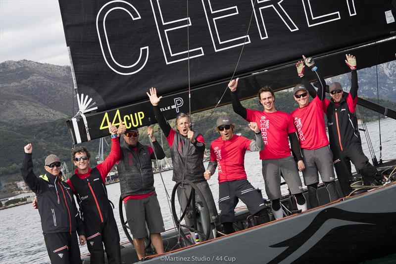 Igor Lah and his winning crew on Team CEEREF - 2019 44Cup Porto Montenegro photo copyright MartinezStudio.es taken at Porto Montenegro Yacht Club and featuring the RC44 class