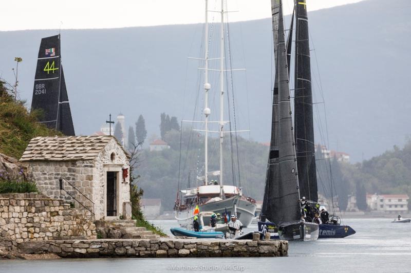 Magnificent scenery for today's Pro-Am coastal race - 44Cup Porto Montenegro 2019 photo copyright Nico Martinez / MartinezStudio / 44Cup taken at Porto Montenegro Yacht Club and featuring the RC44 class